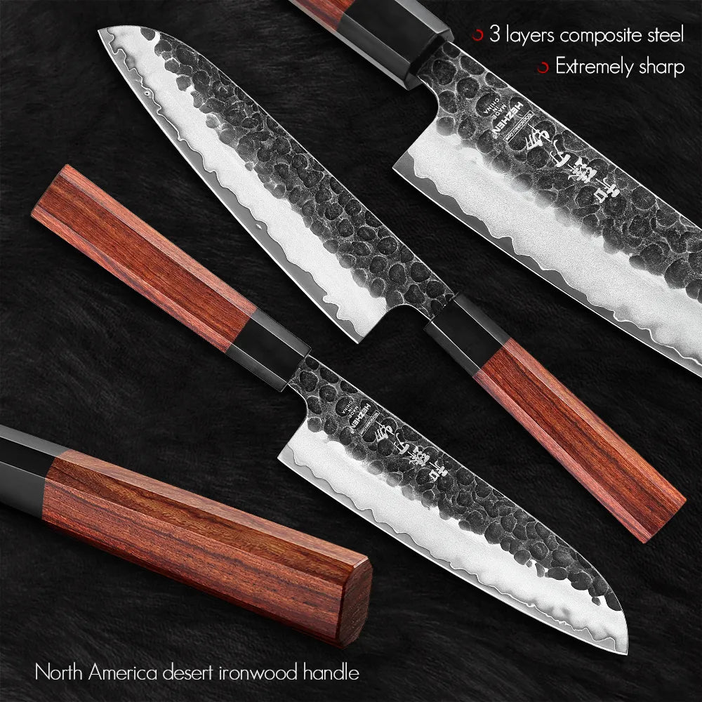 HEZHEN 8.5" Shizen Series Santoku