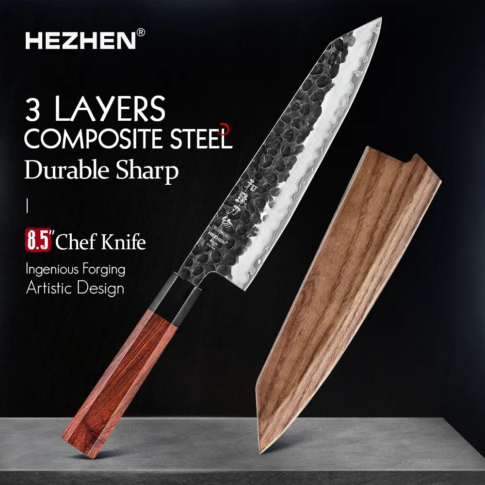 HEZHEN 8.5" Shizen Series Kochmesser