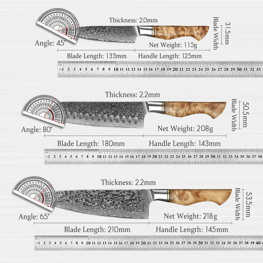 HEZHEN Master Series, 3-Teiliges Messerset