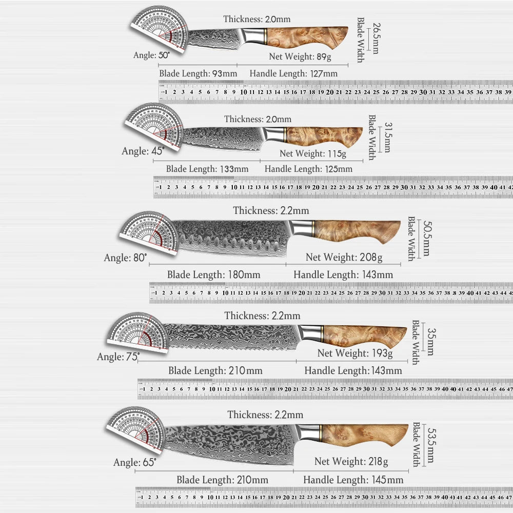 HEZHEN Master Series, 5-Teiliges Messerset