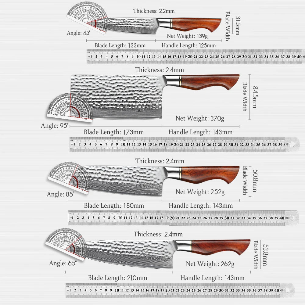 HEZHEN Sensei Series, 4-Teiliges Messerset