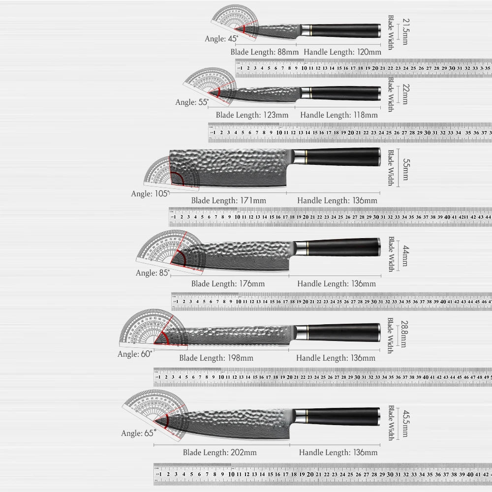 HEZHEN Hammer Series, 6-Teiliges Messerset