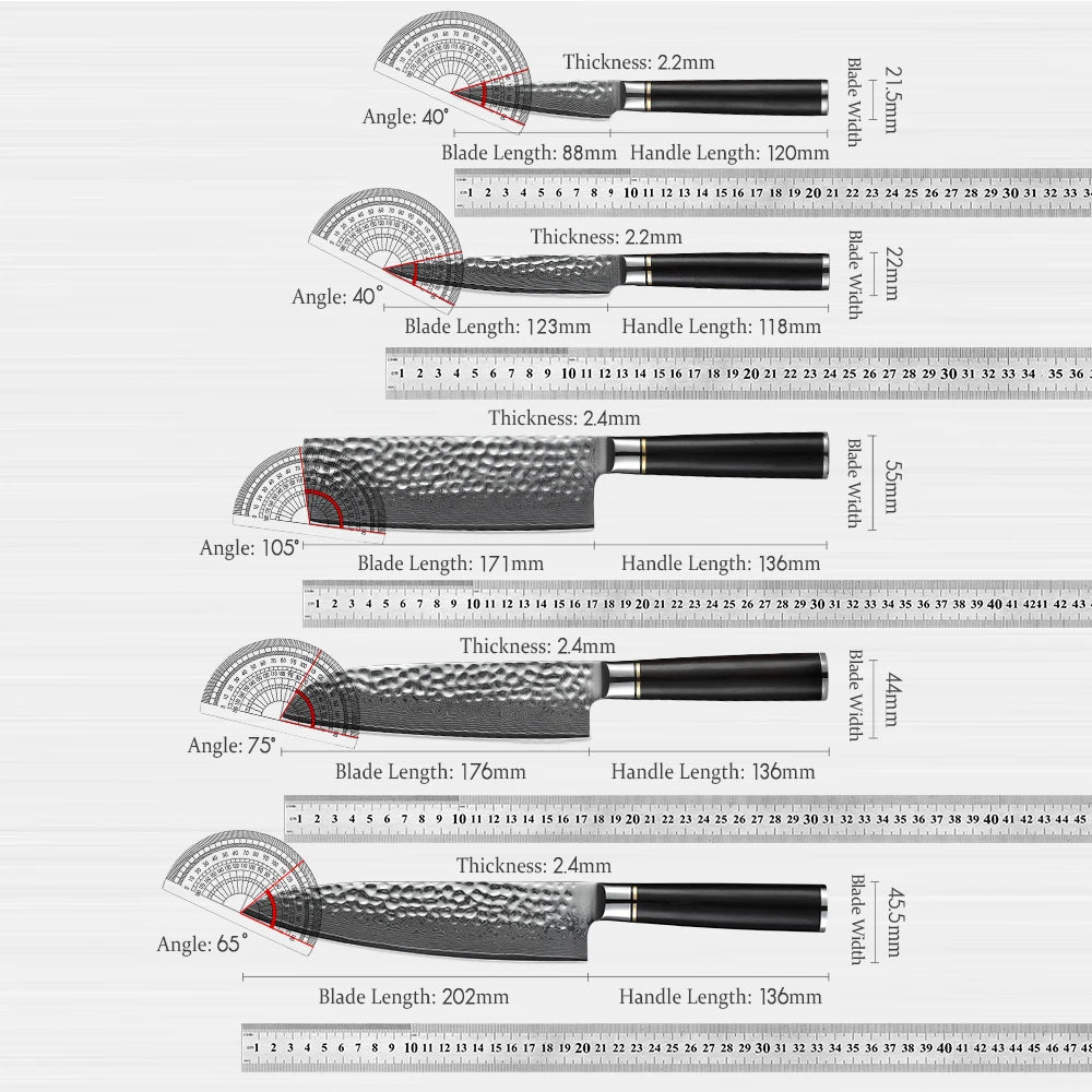 HEZHEN Hammer Series, 5-Teiliges Messerset