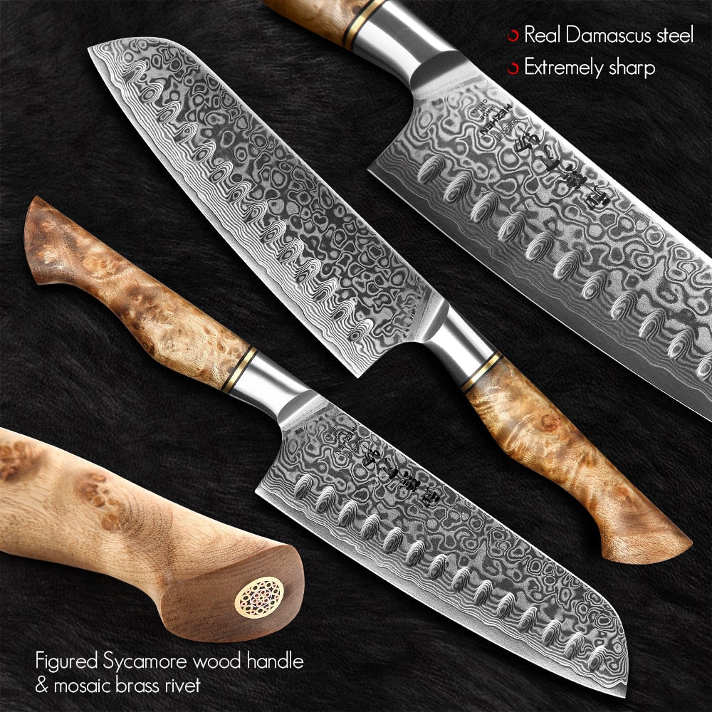 HEZHEN 7" (180MM) Master Series Santoku