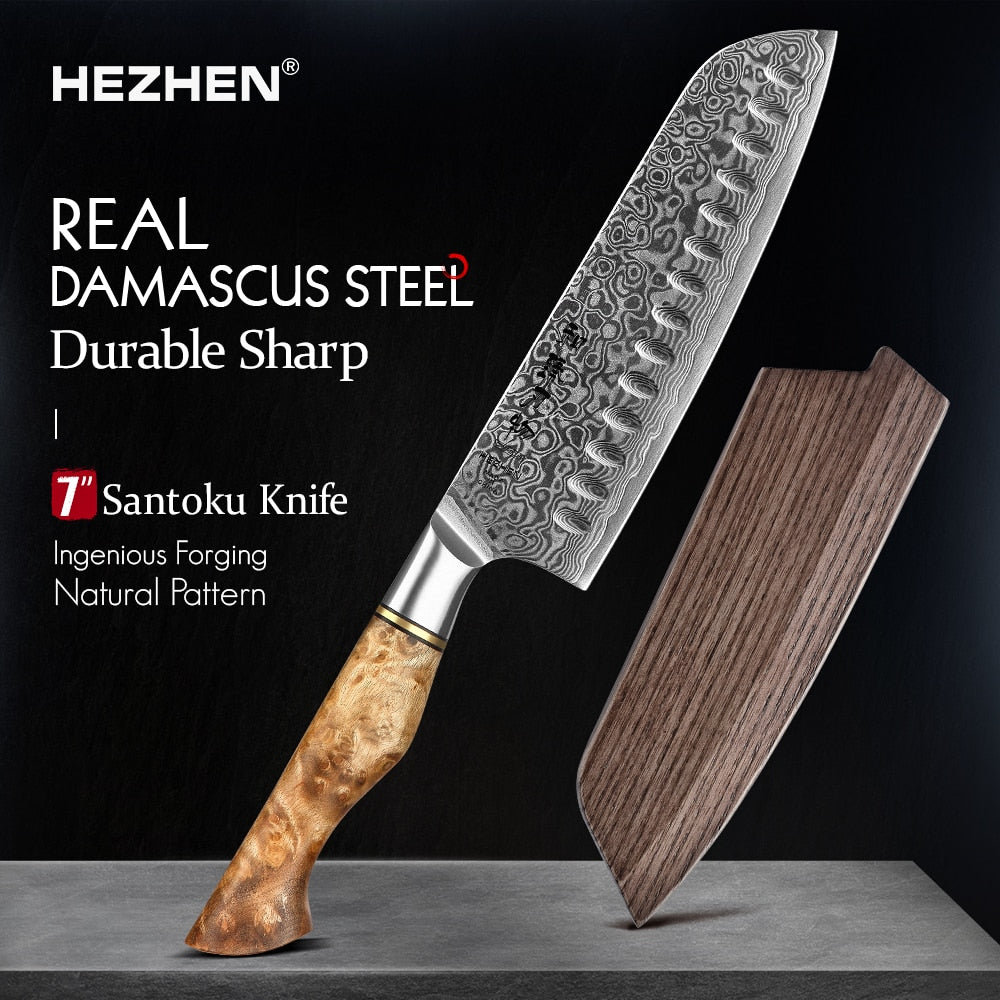 HEZHEN 7" (180MM) Master Series Santoku